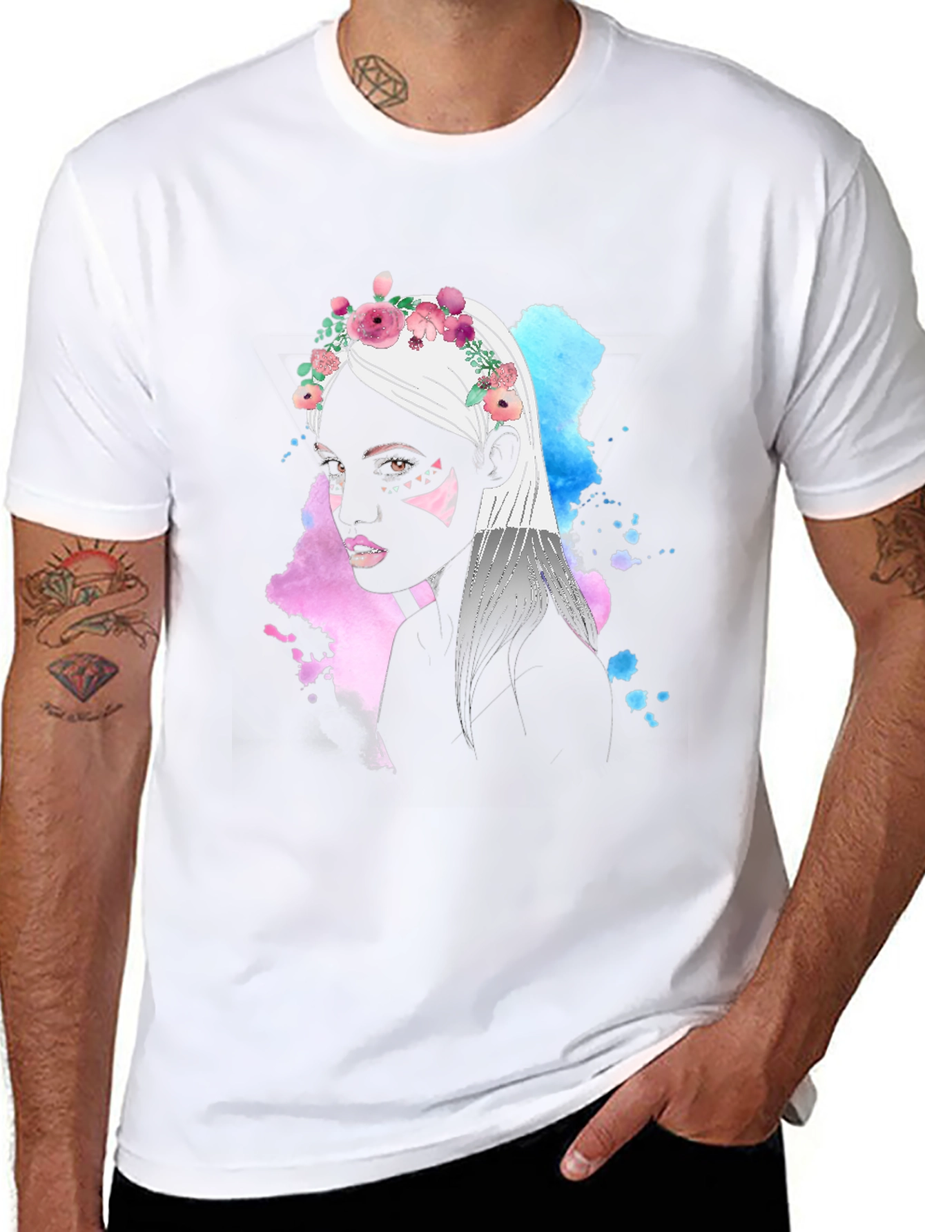 Floral Crown Woman Graphic T-Shirt