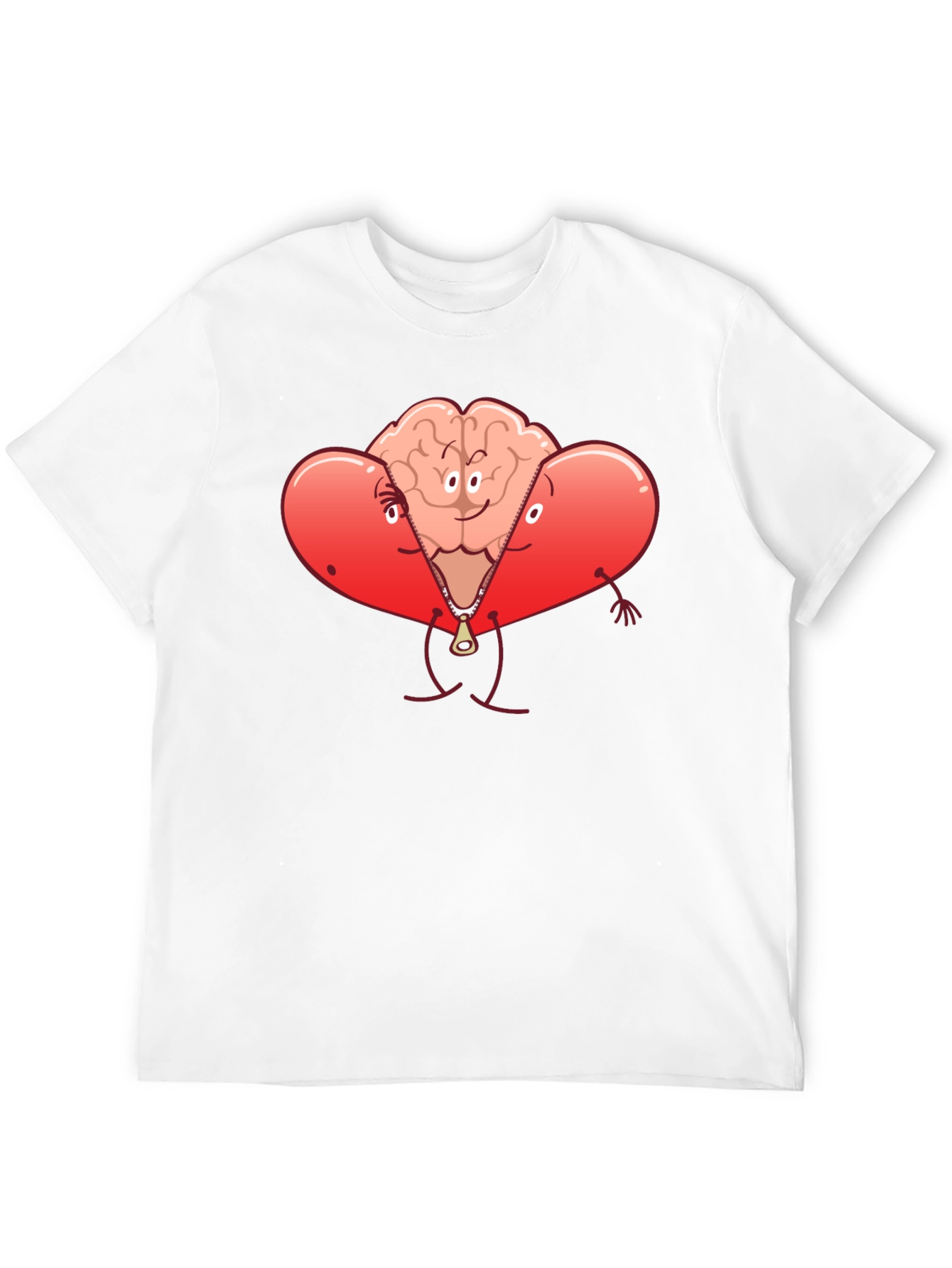 Heart Brain Zipper Graphic Tee