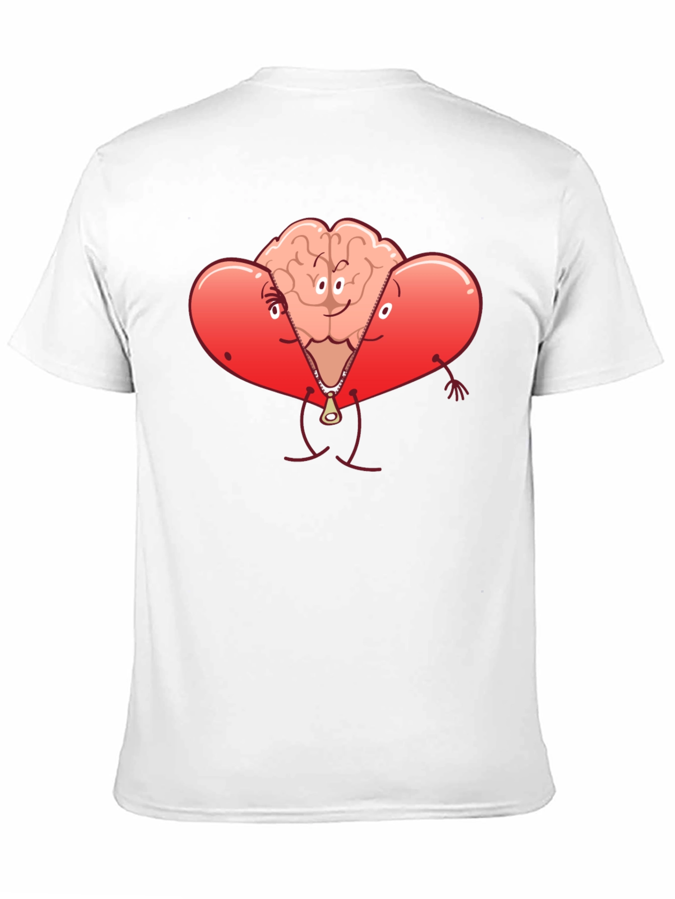 Heart Brain Zipper Graphic Tee
