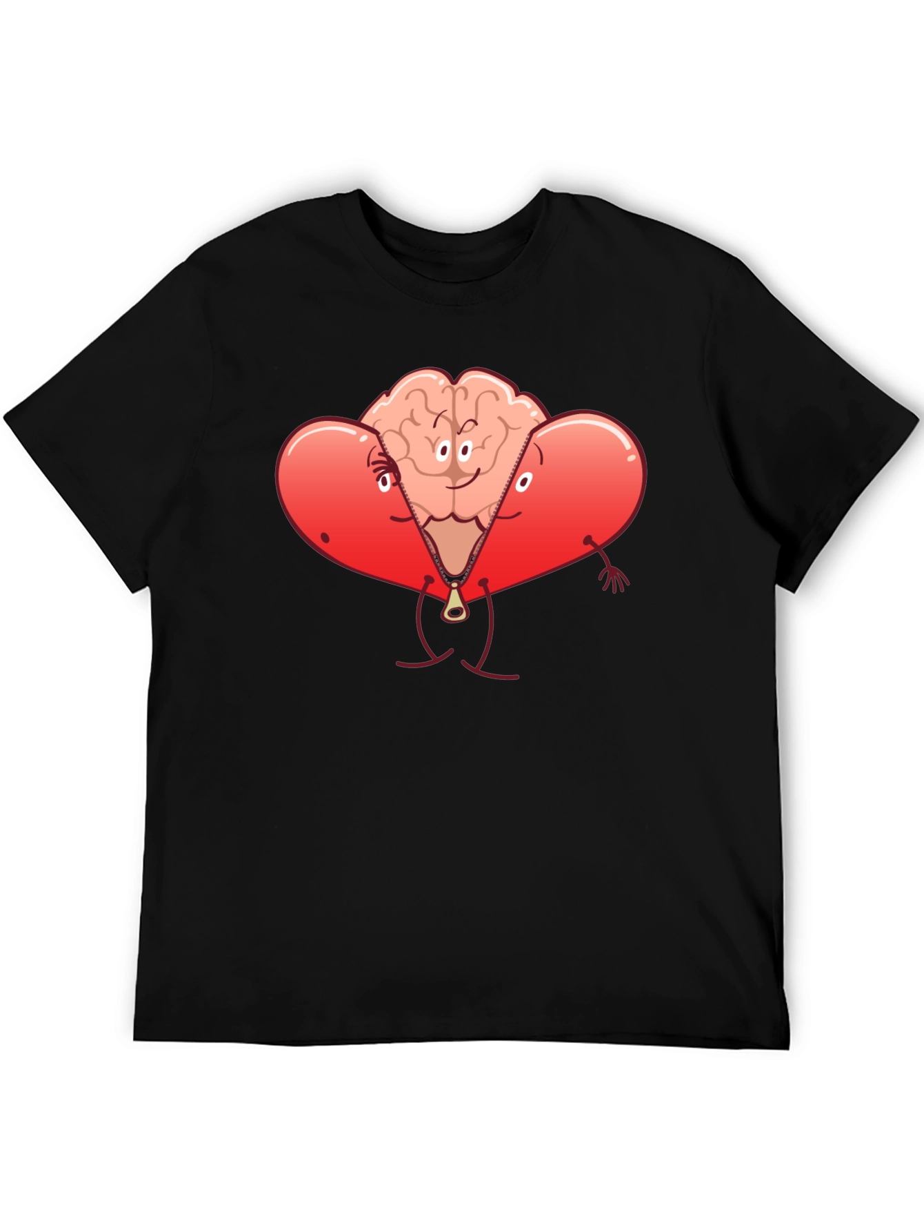 Heart Brain Zipper Graphic Tee