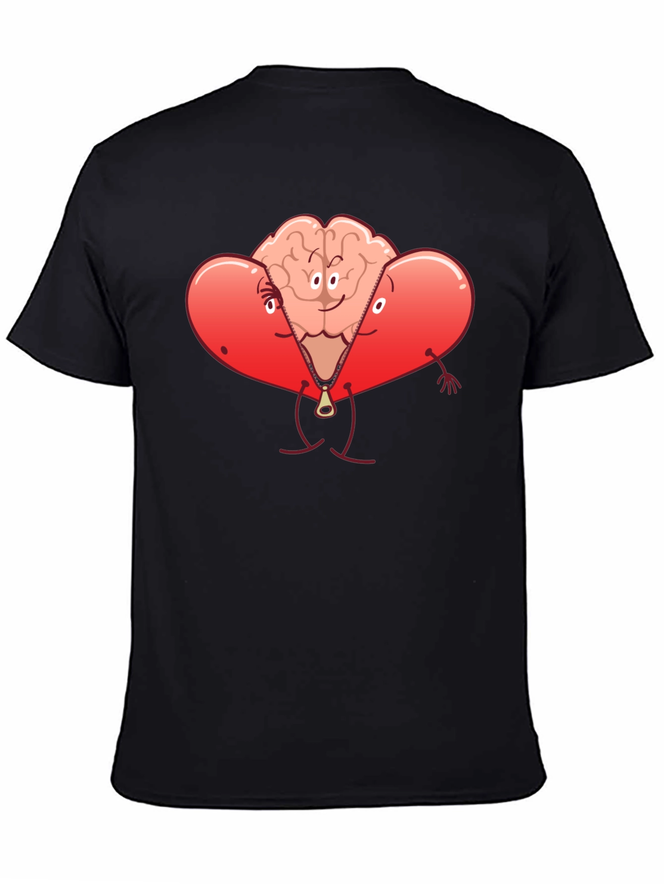 Heart Brain Zipper Graphic Tee