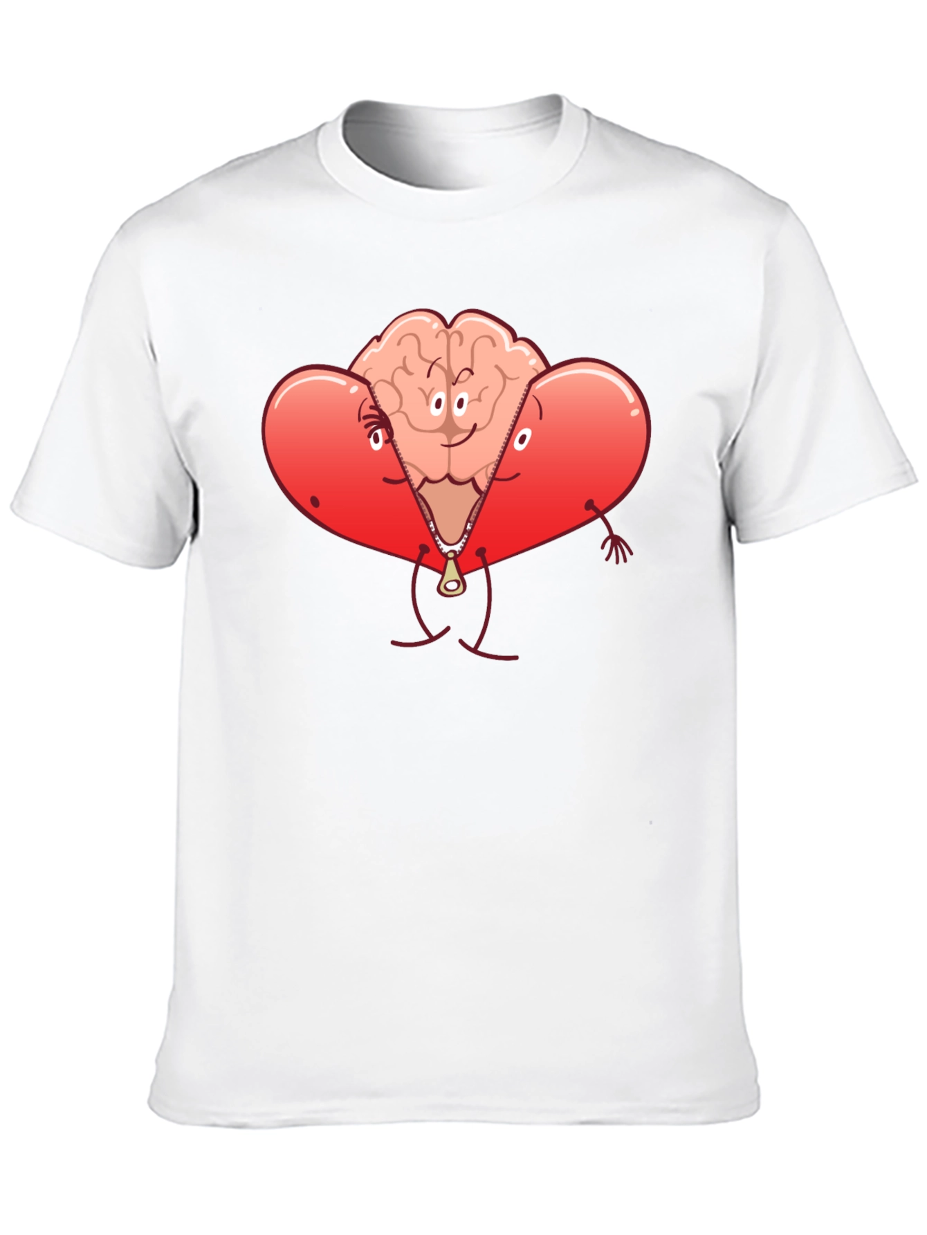 Heart Brain Zipper Graphic Tee