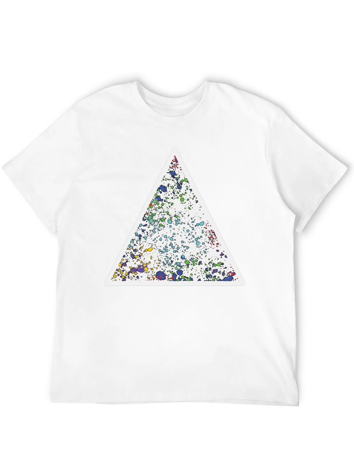 Abstract Triangle Graphic Tee - Unique Design Soft Cotton