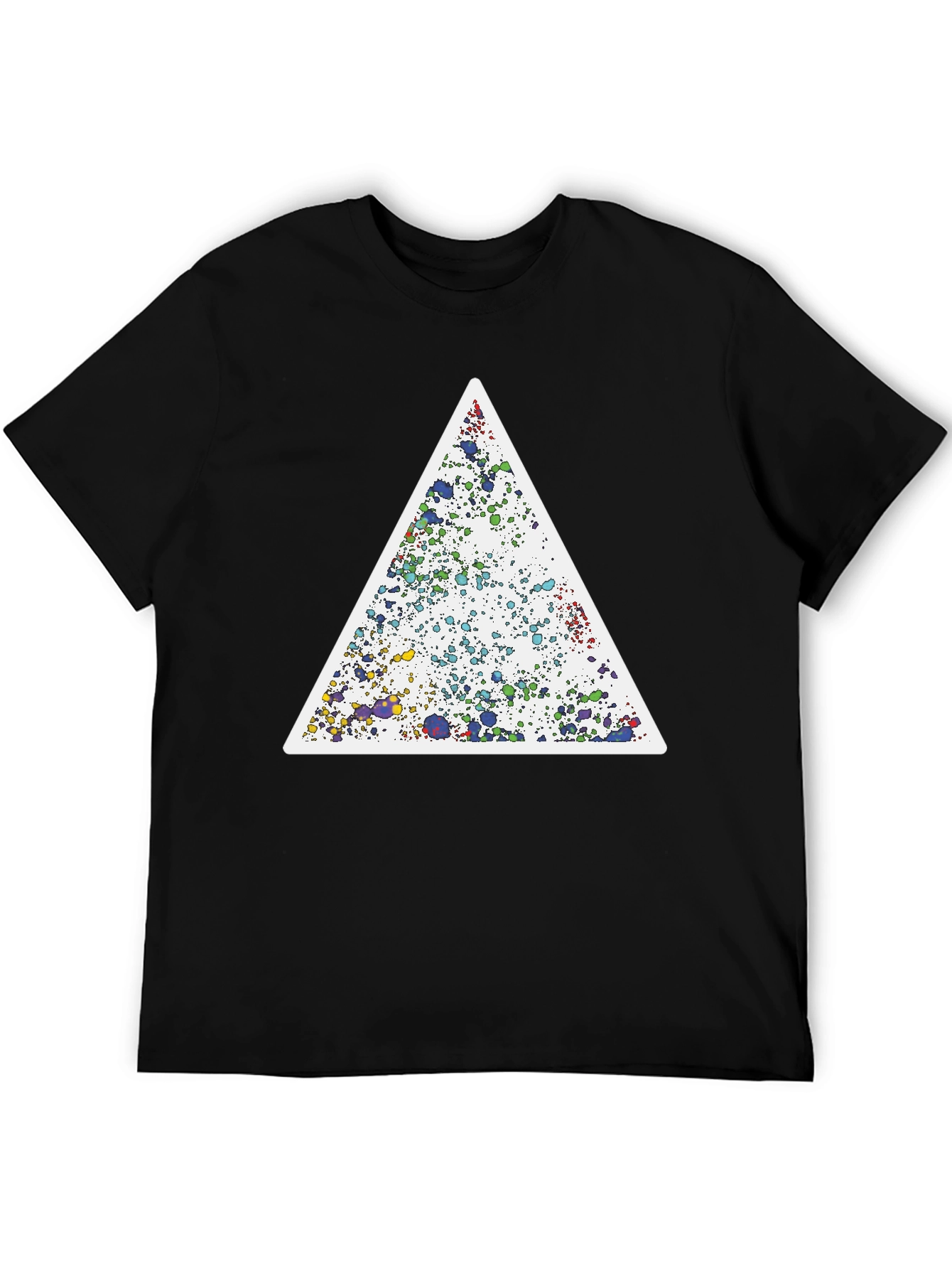 Abstract Triangle Graphic Tee - Unique Design Soft Cotton
