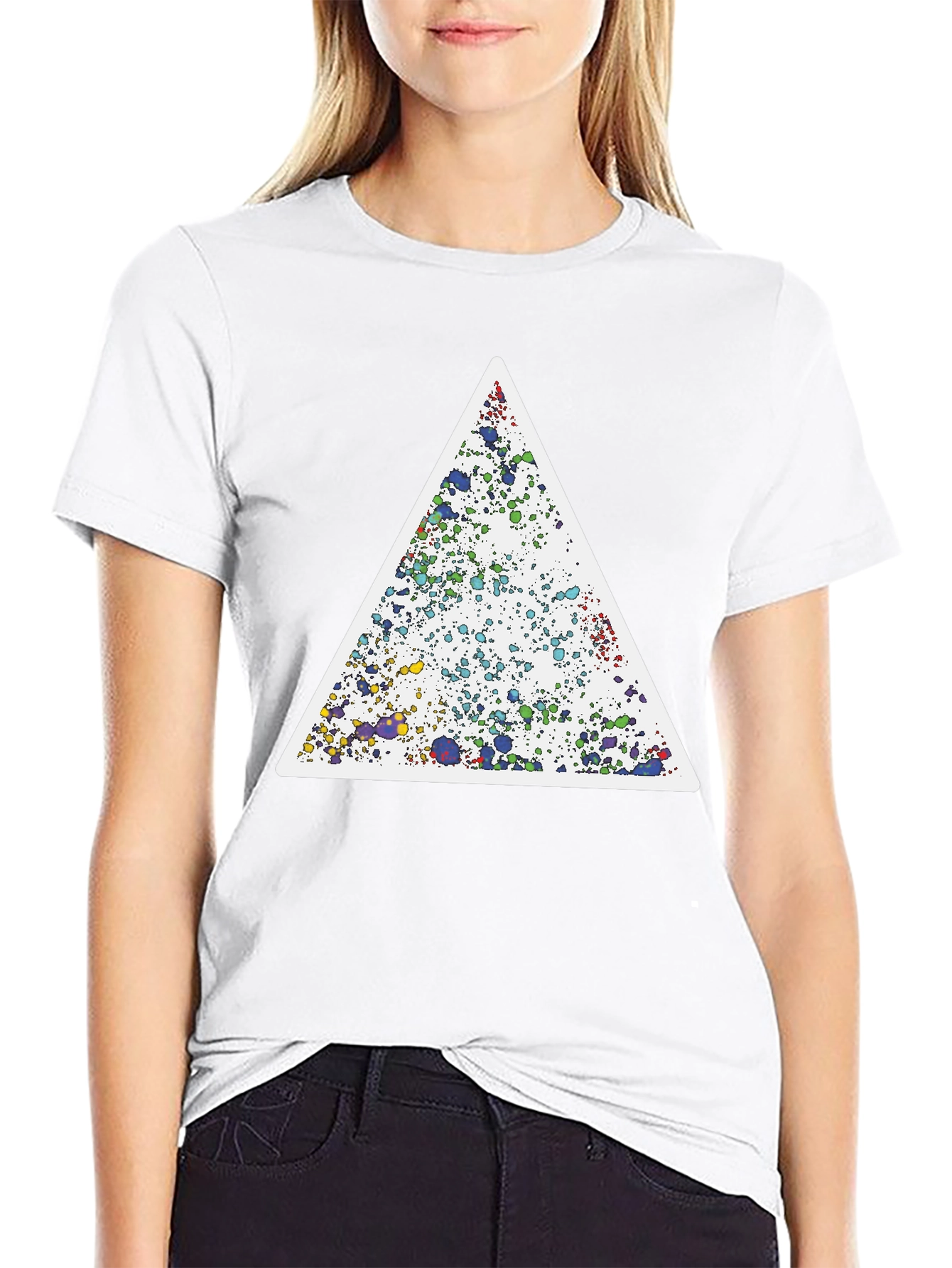 Abstract Triangle Graphic Tee - Unique Design Soft Cotton