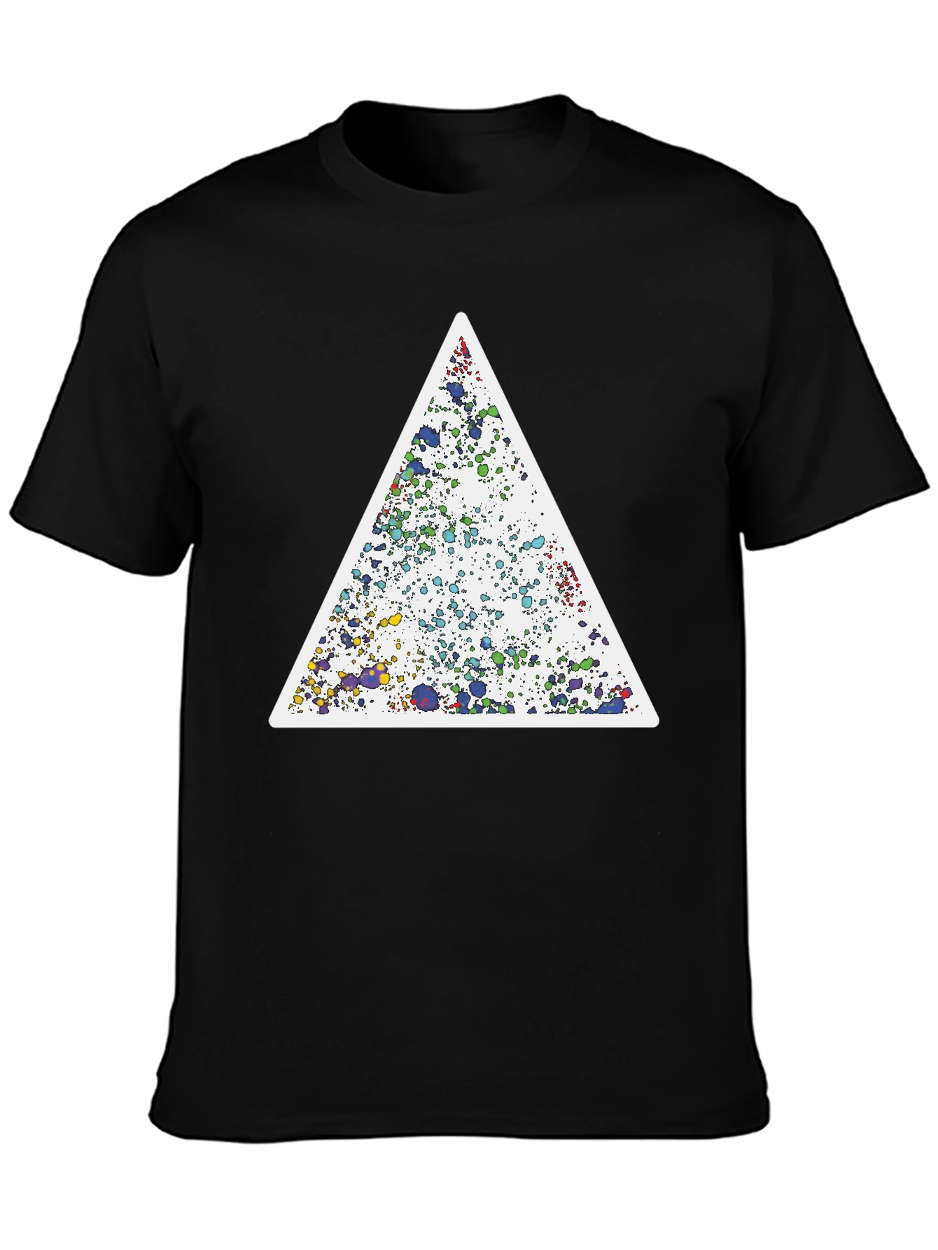 Abstract Triangle Graphic Tee - Unique Design Soft Cotton