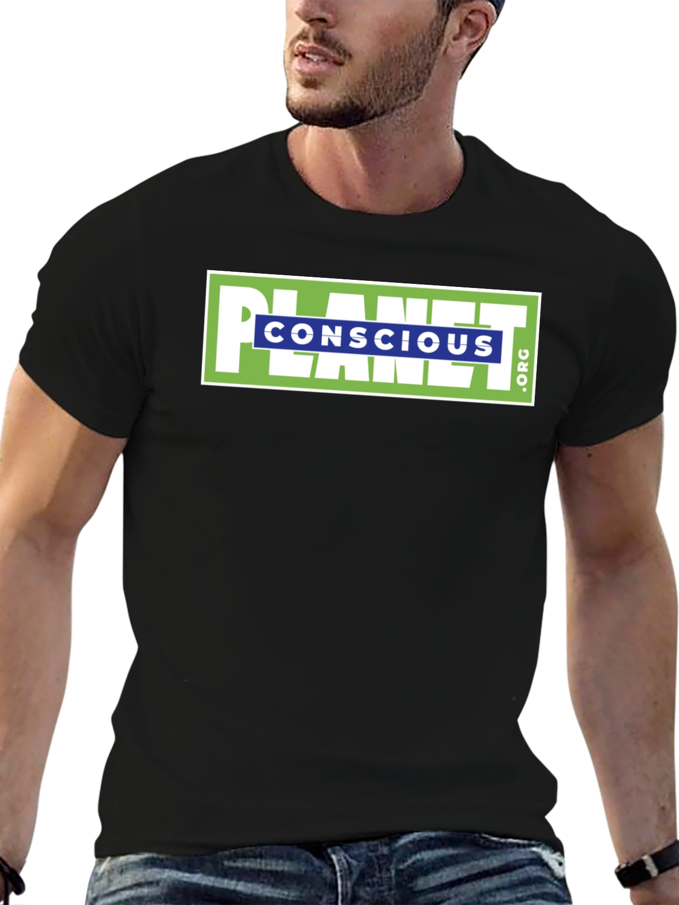 Planet Conscious Black Graphic T-Shirt