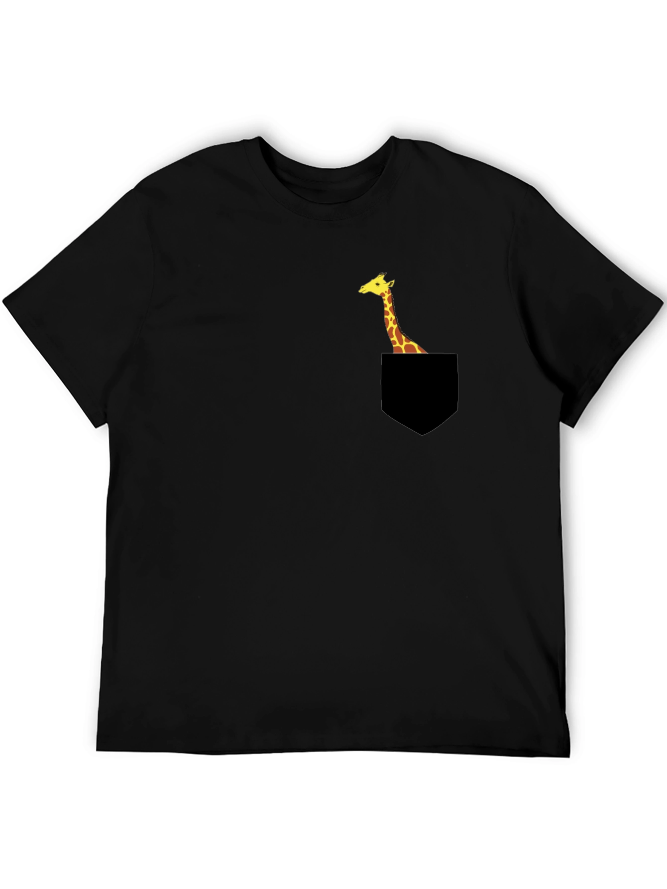 Giraffe Pocket T-Shirt - Unique Animal Tee