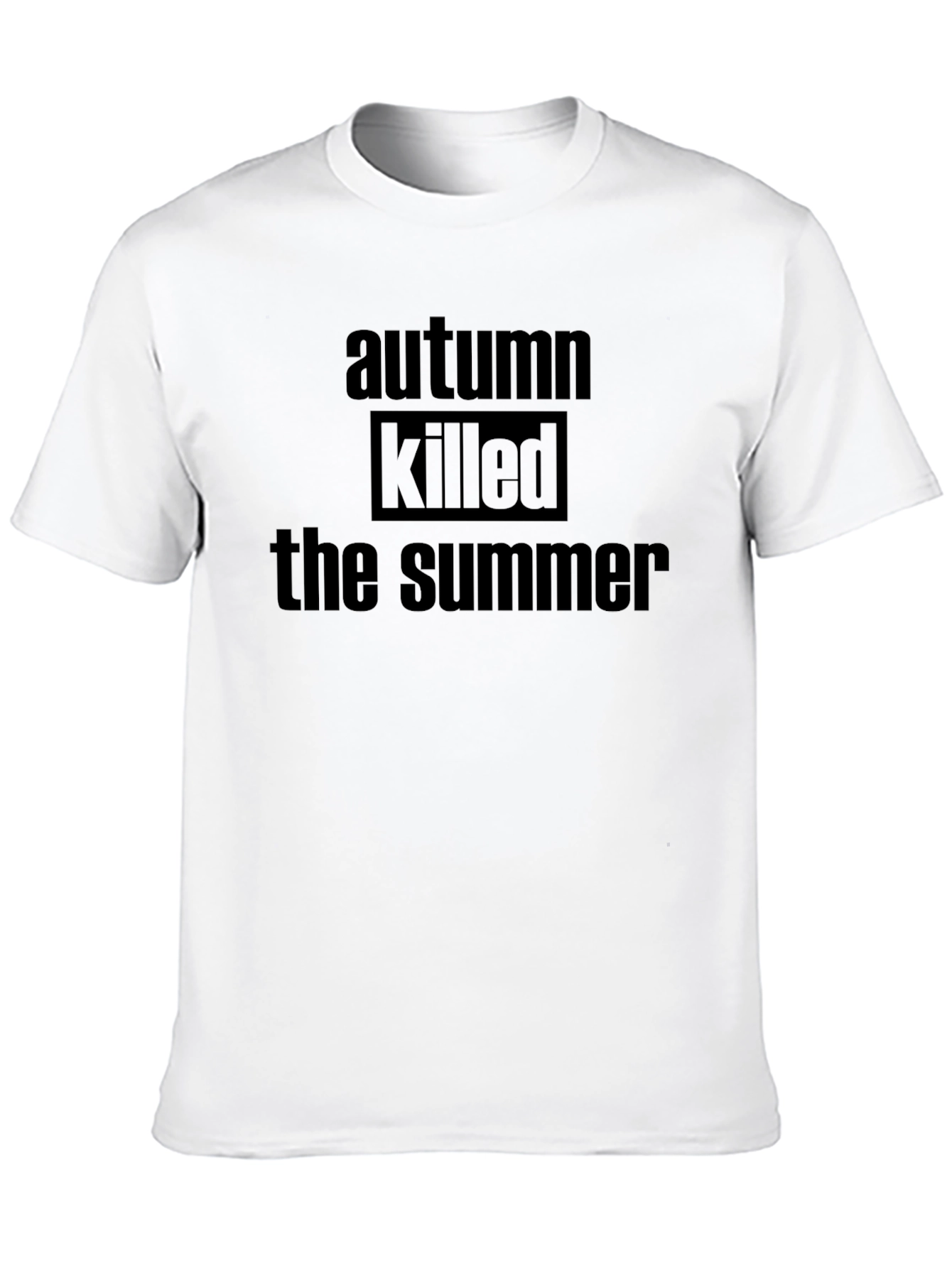 Autumn Killed the Summer Black Graphic Tee