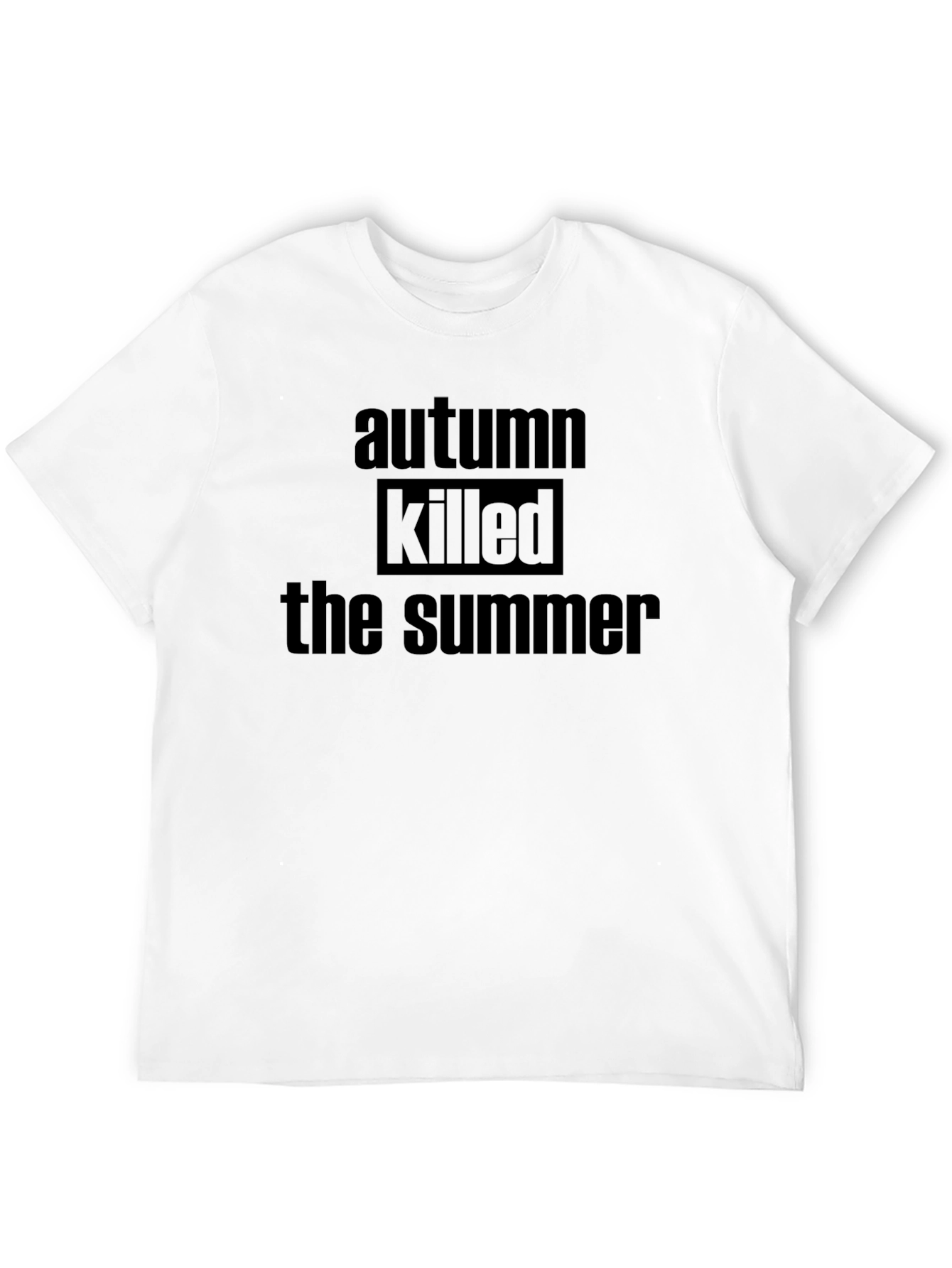 Autumn Killed the Summer Black Graphic Tee