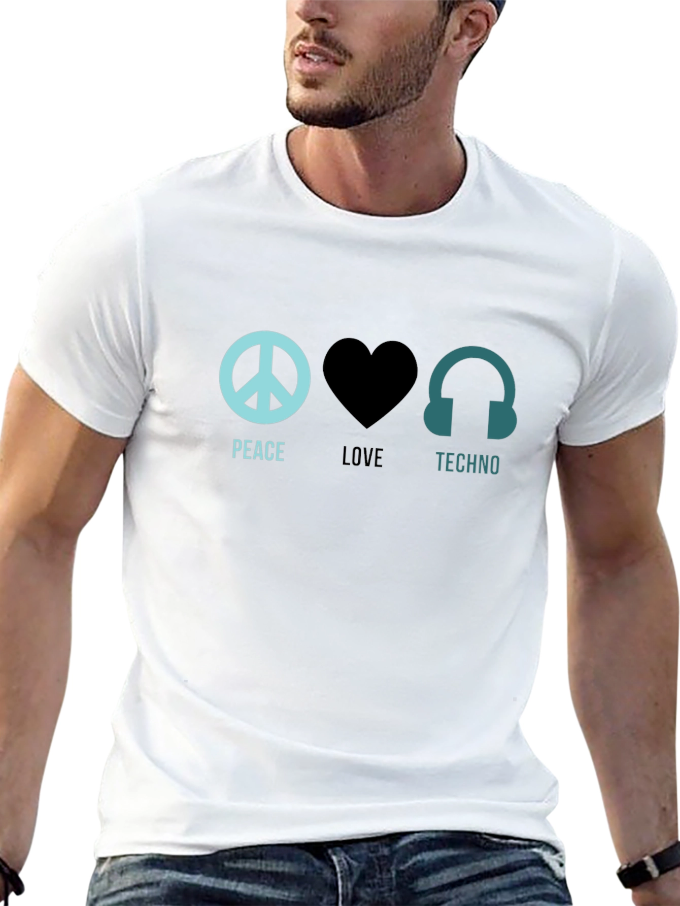 Peace Love Techno T-Shirt - Music Festival Rave Apparel
