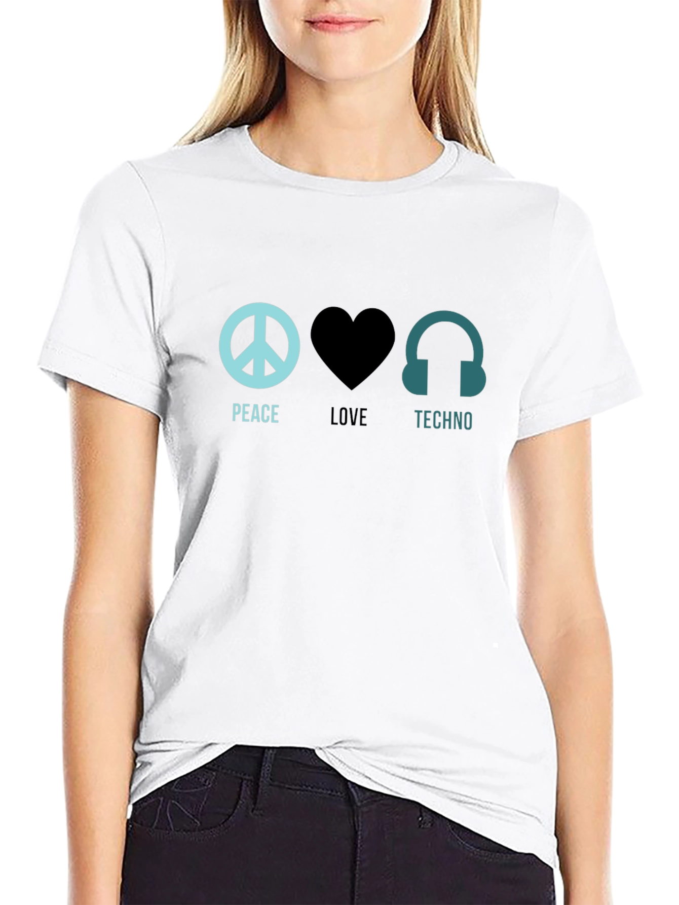 Peace Love Techno T-Shirt - Music Festival Rave Apparel