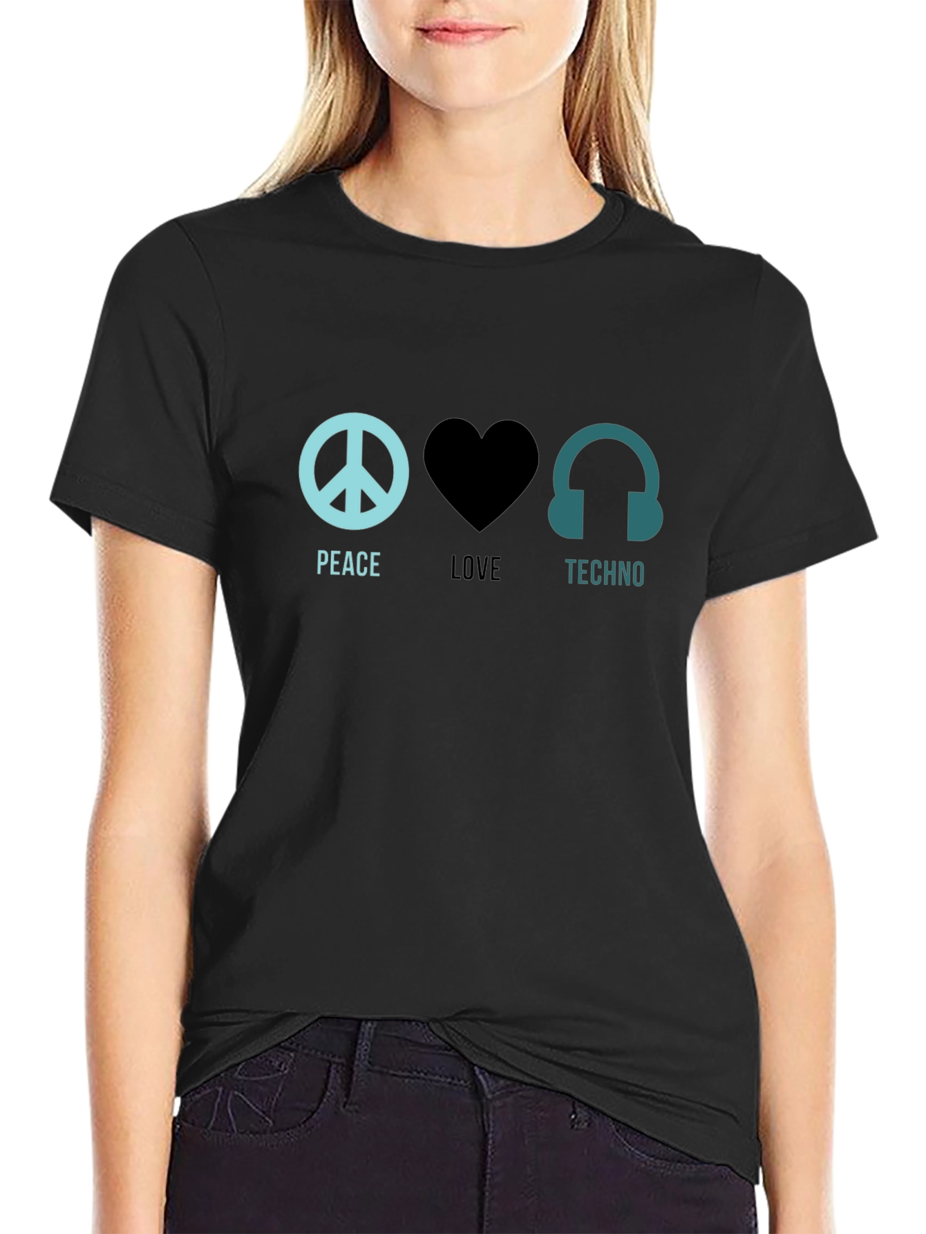 Peace Love Techno T-Shirt - Music Festival Rave Apparel