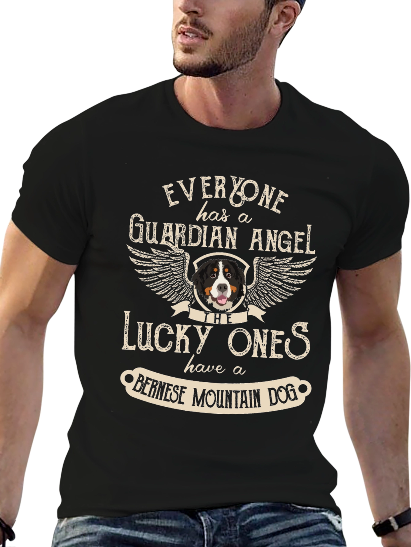 Bernese Mountain Dog Guardian Angel T-Shirt