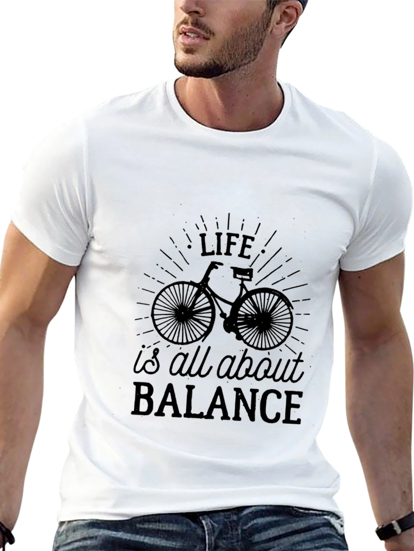 Life Balance Bicycle Graphic T-Shirt