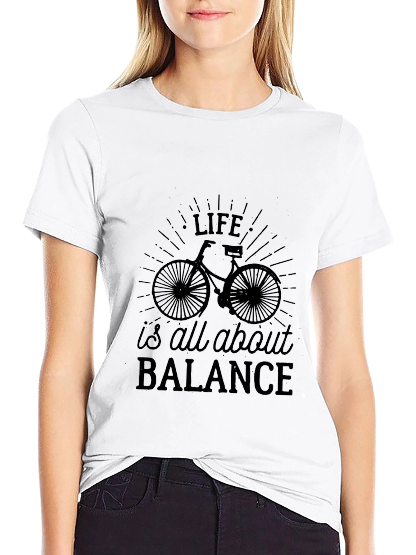 Life Balance Bicycle Graphic T-Shirt