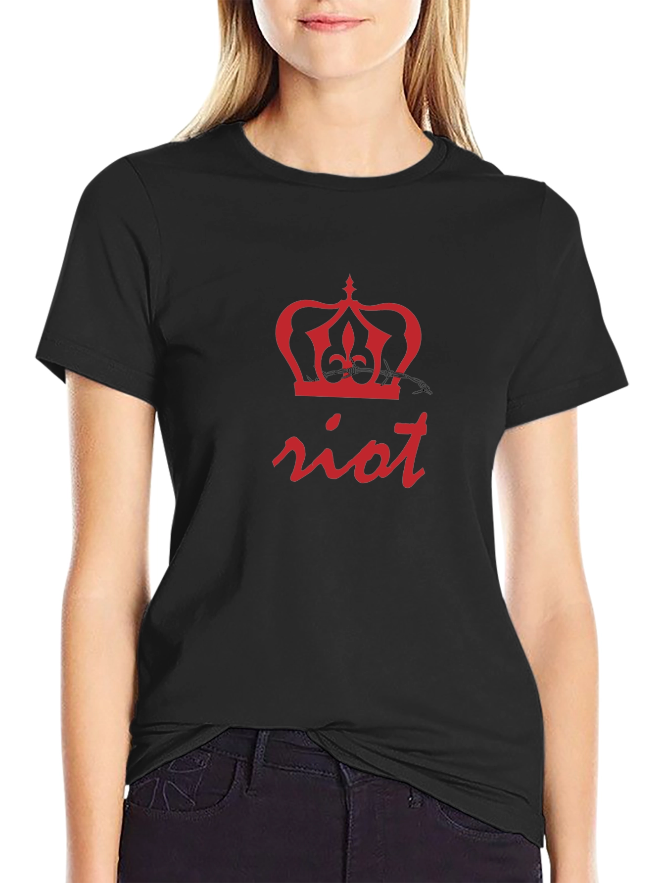 Riot Crown Graphic Tee - Black