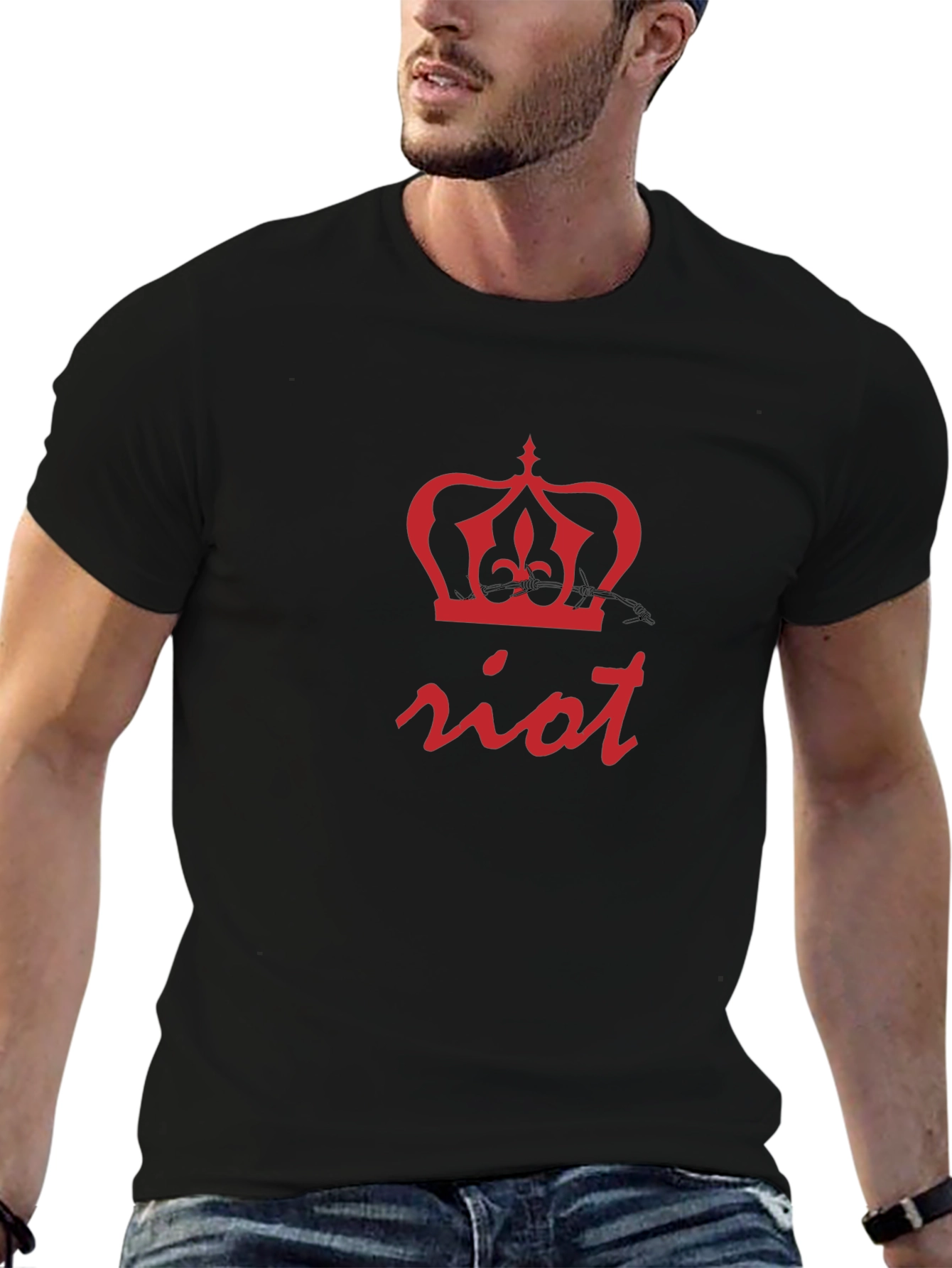Riot Crown Graphic Tee - Black