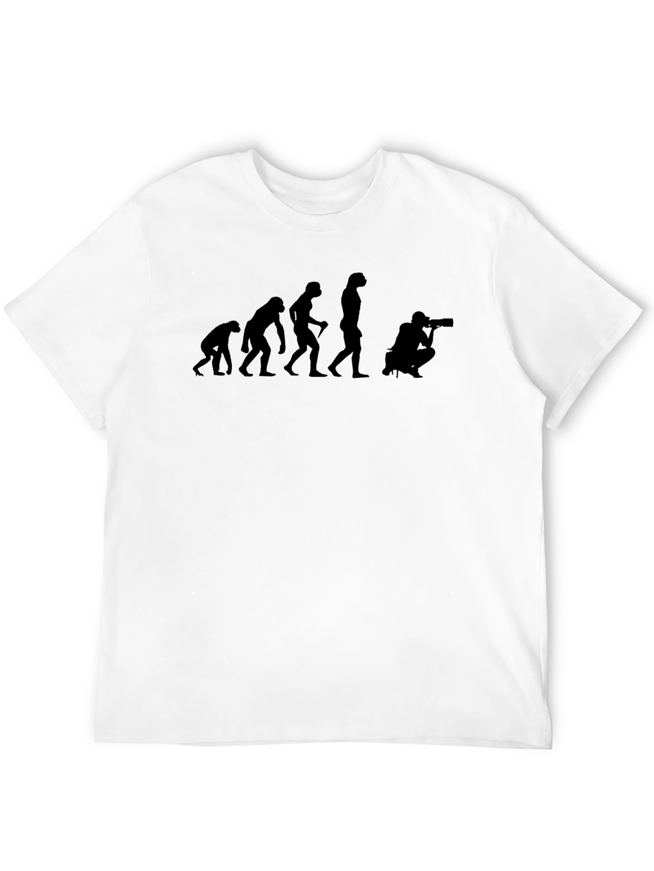 Evolution of Photographer Funny Black T-Shirt