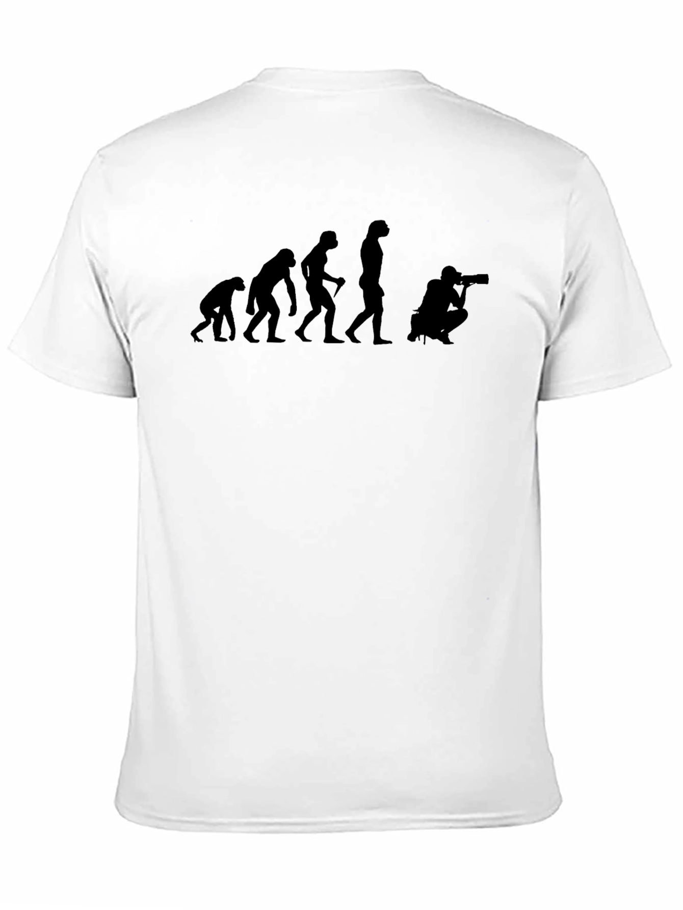 Evolution of Photographer Funny Black T-Shirt