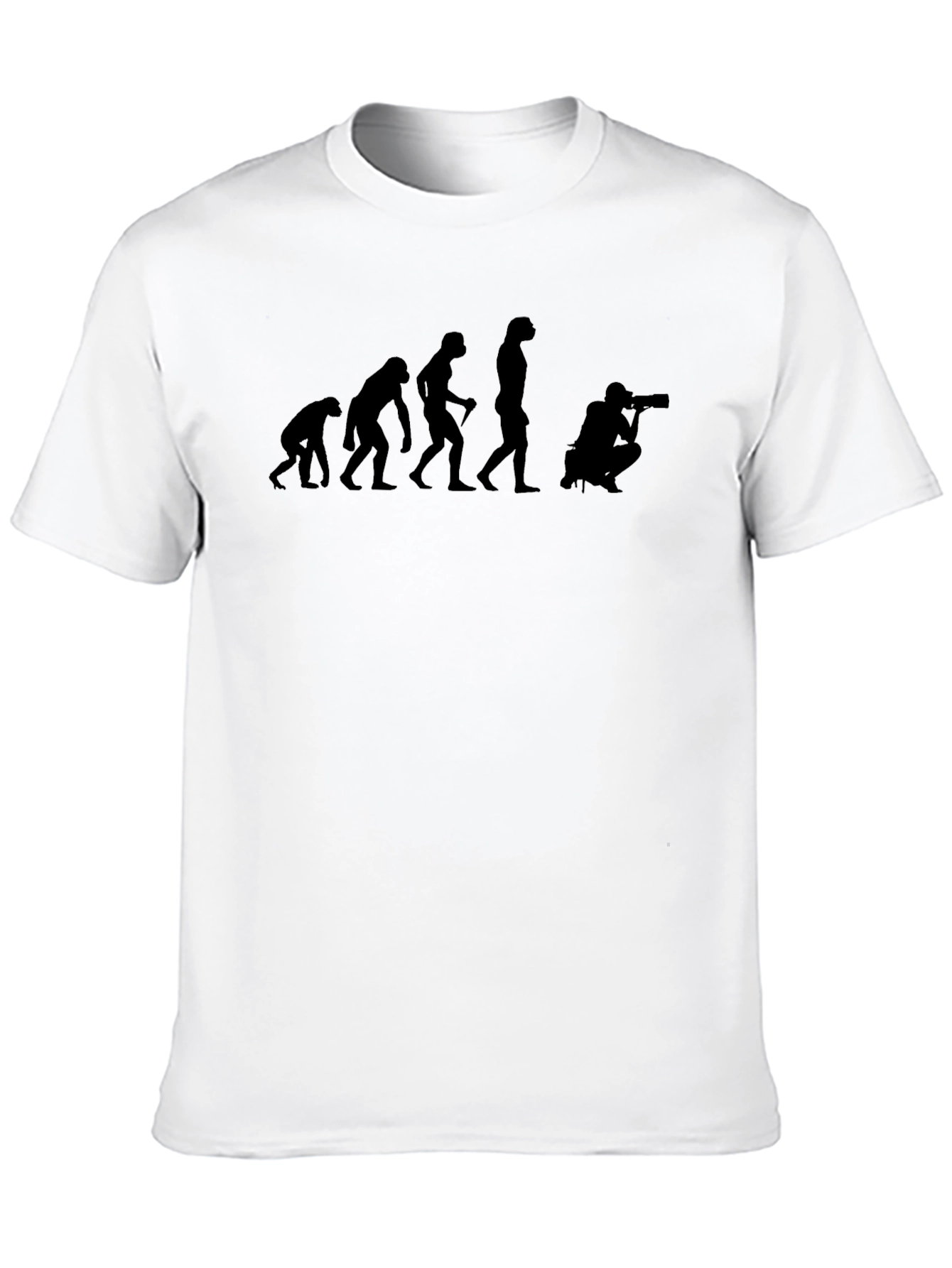 Evolution of Photographer Funny Black T-Shirt