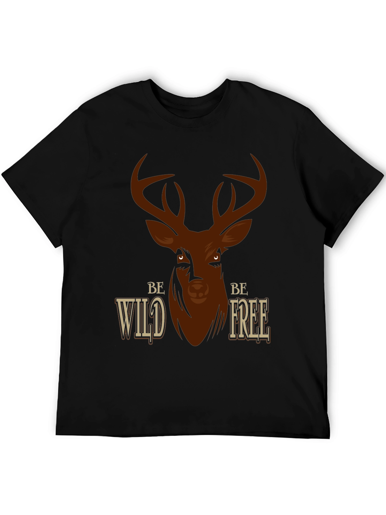 Be Wild Be Free Deer Graphic T-Shirt