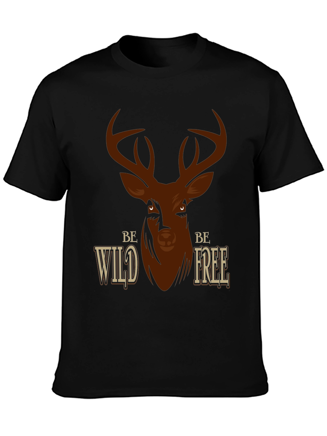 Be Wild Be Free Deer Graphic T-Shirt
