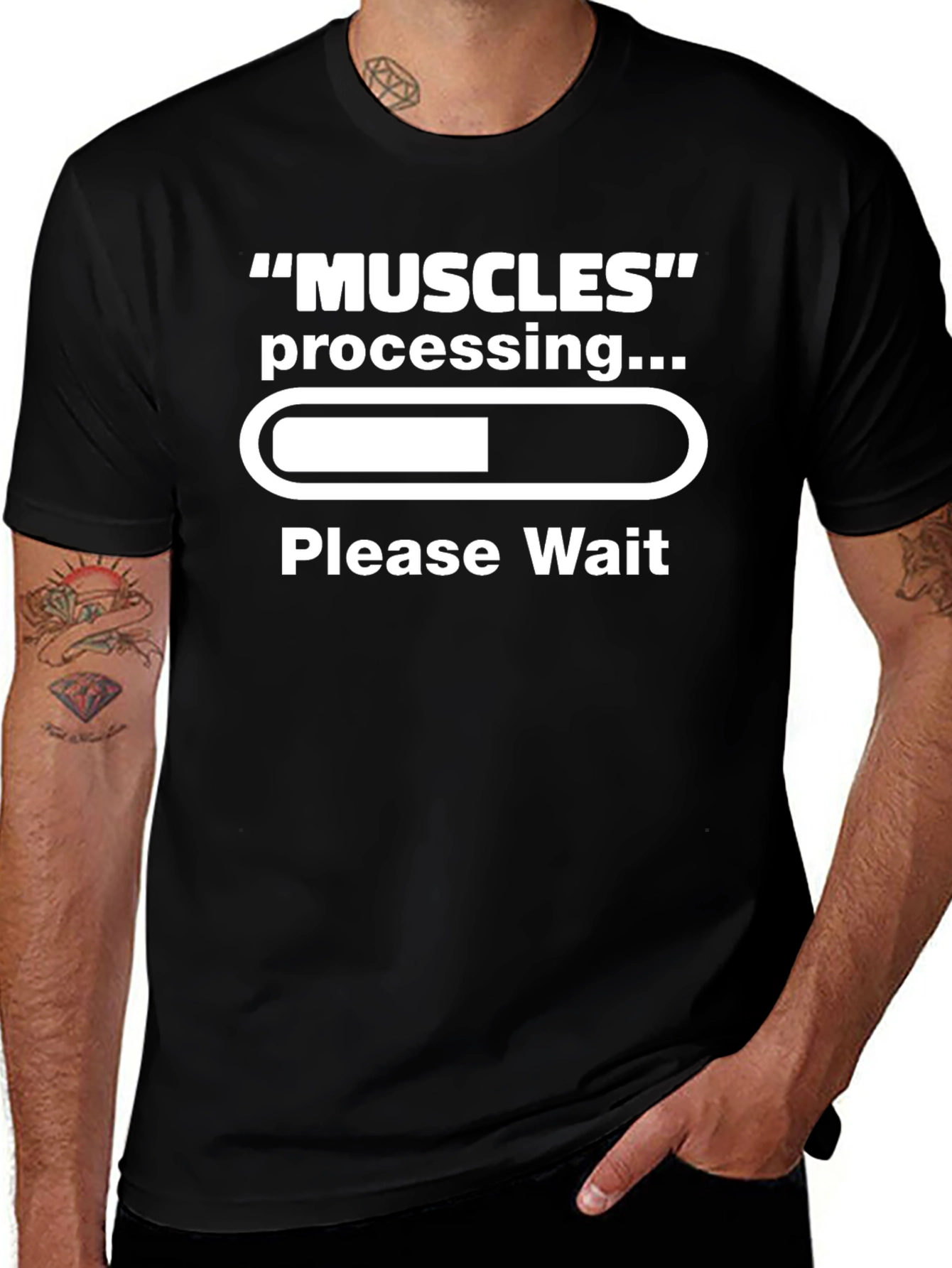 Muscles Processing T-Shirt - Funny Gym Workout Tee