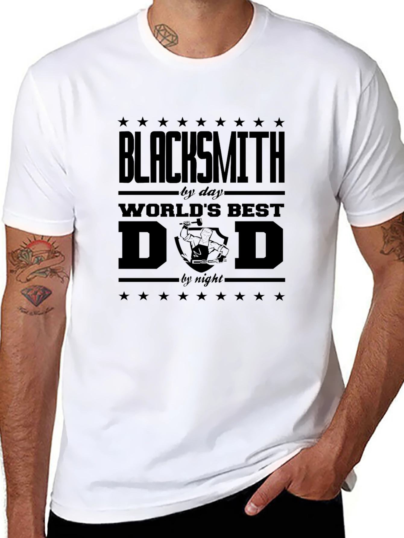 Blacksmith Dad T-Shirt: Day & Night