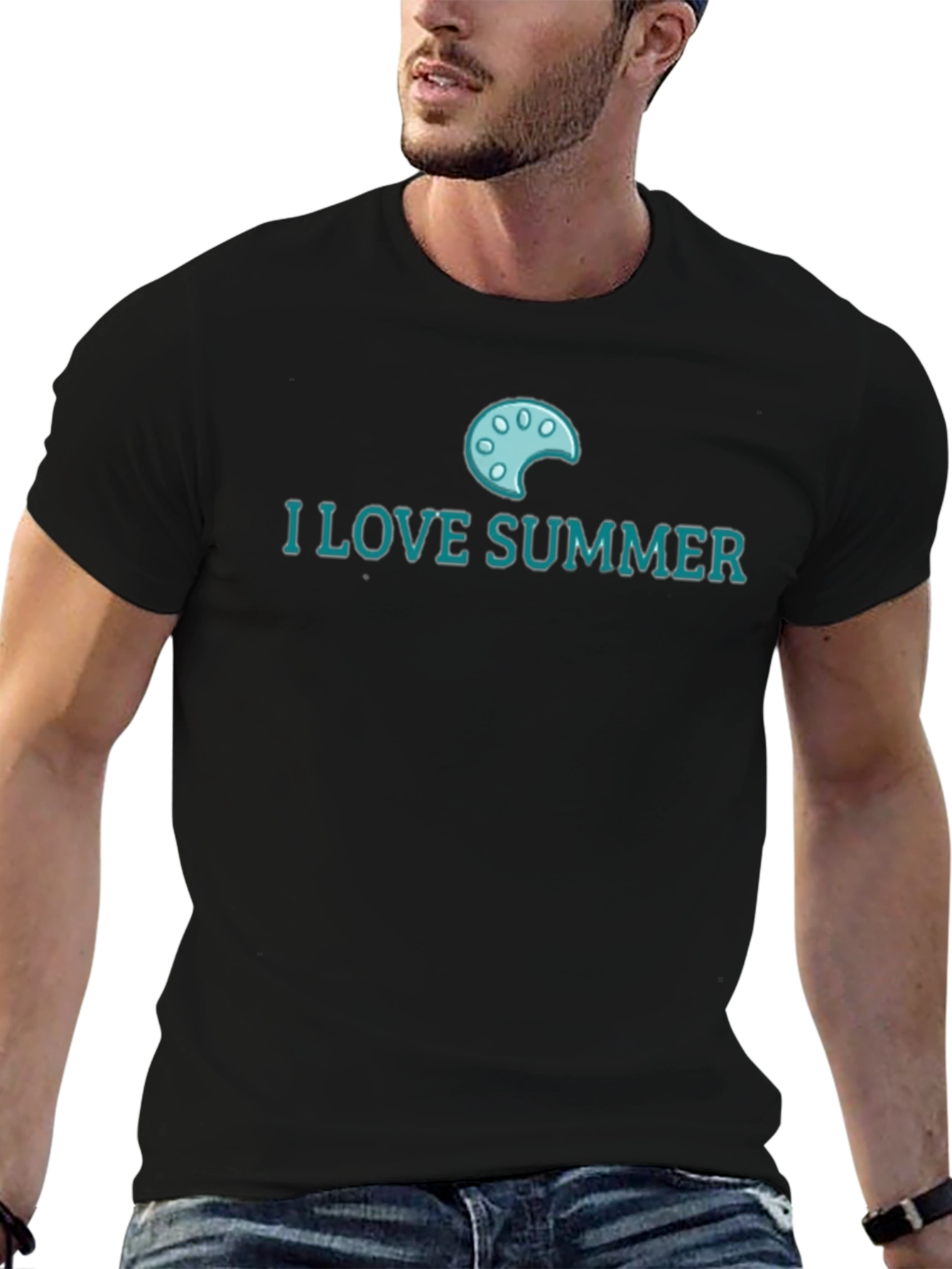 I Love Summer Black T-Shirt