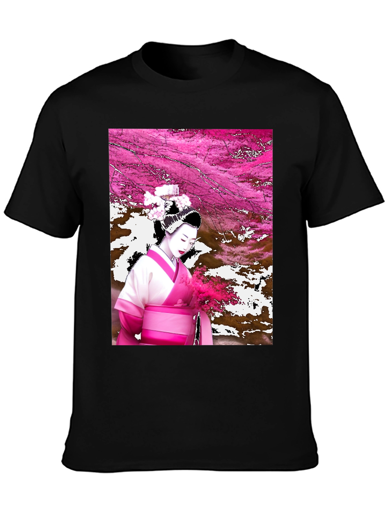 Geisha Graphic Black T-Shirt