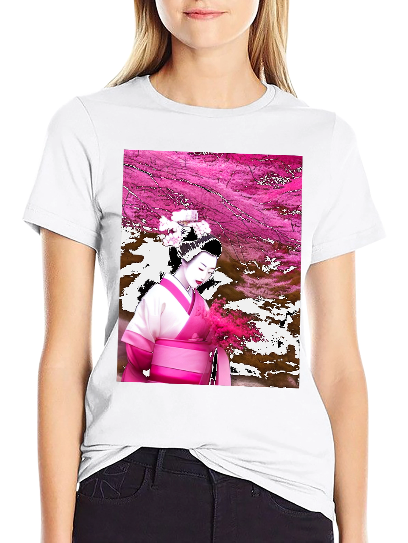 Geisha Graphic Black T-Shirt