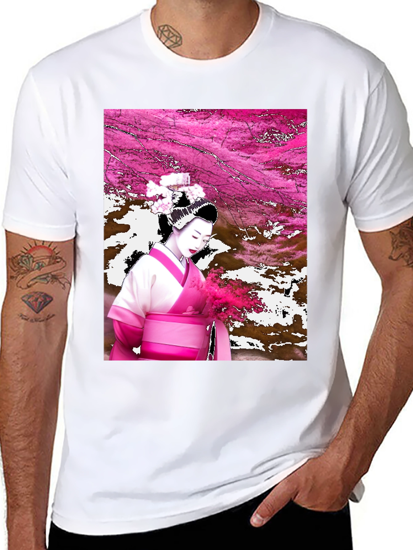 Geisha Graphic Black T-Shirt