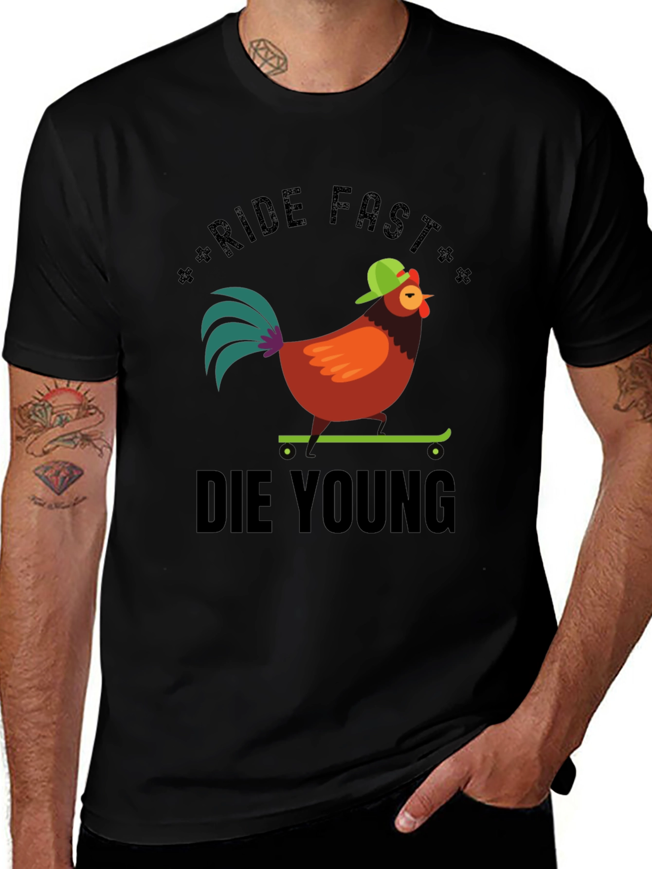 Ride Fast Die Young Chicken T-Shirt