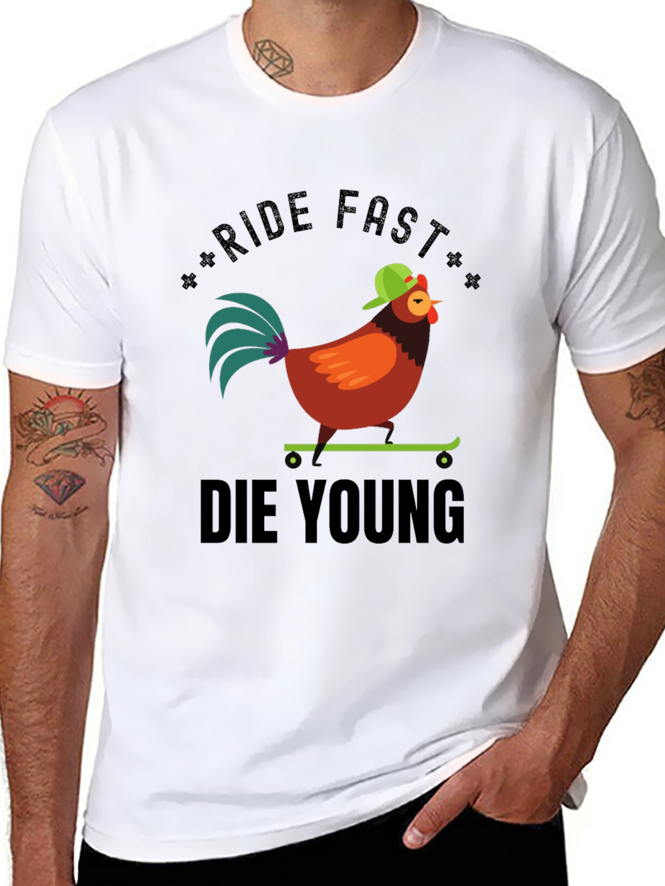 Ride Fast Die Young Chicken T-Shirt