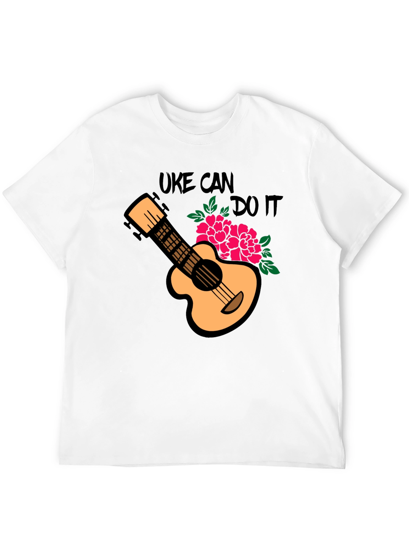 Uke Can Do It Black Graphic Tee