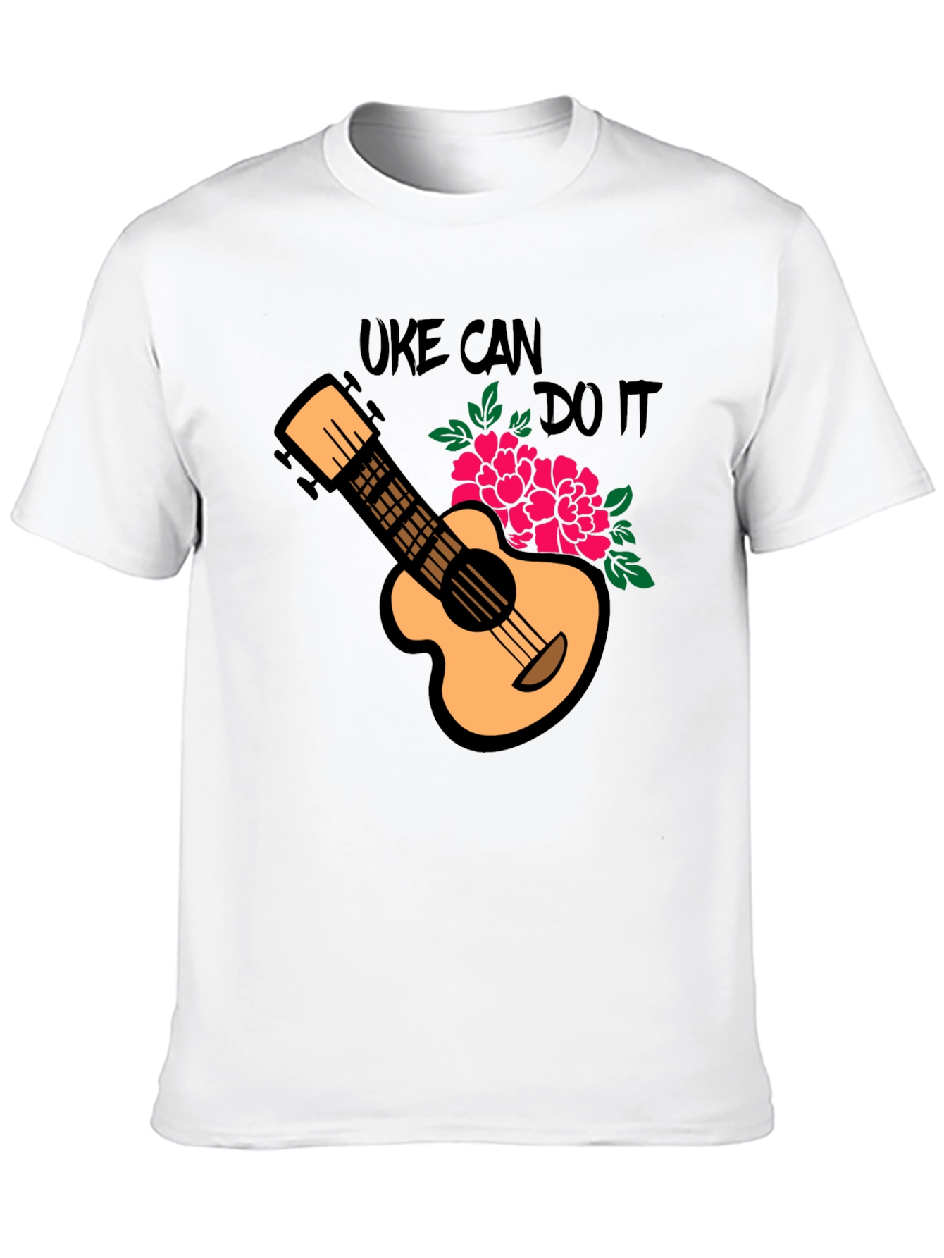 Uke Can Do It Black Graphic Tee