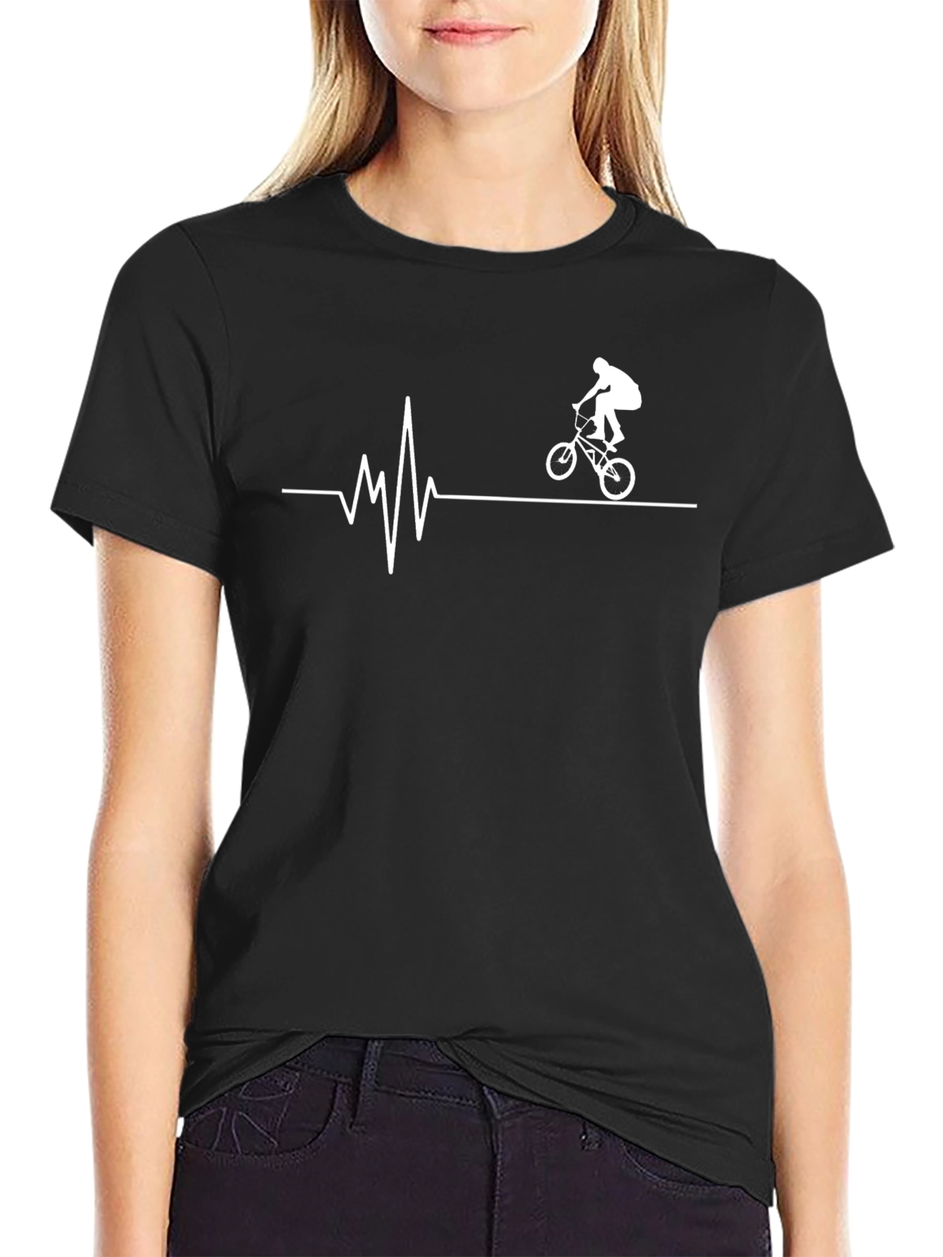 BMX Heartbeat Black Graphic Tee