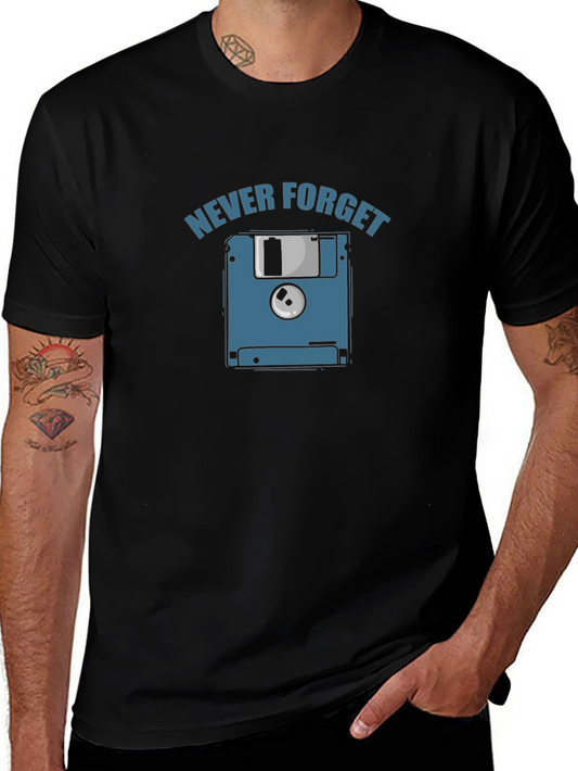 Retro Never Forget Floppy Disk Graphic Tee