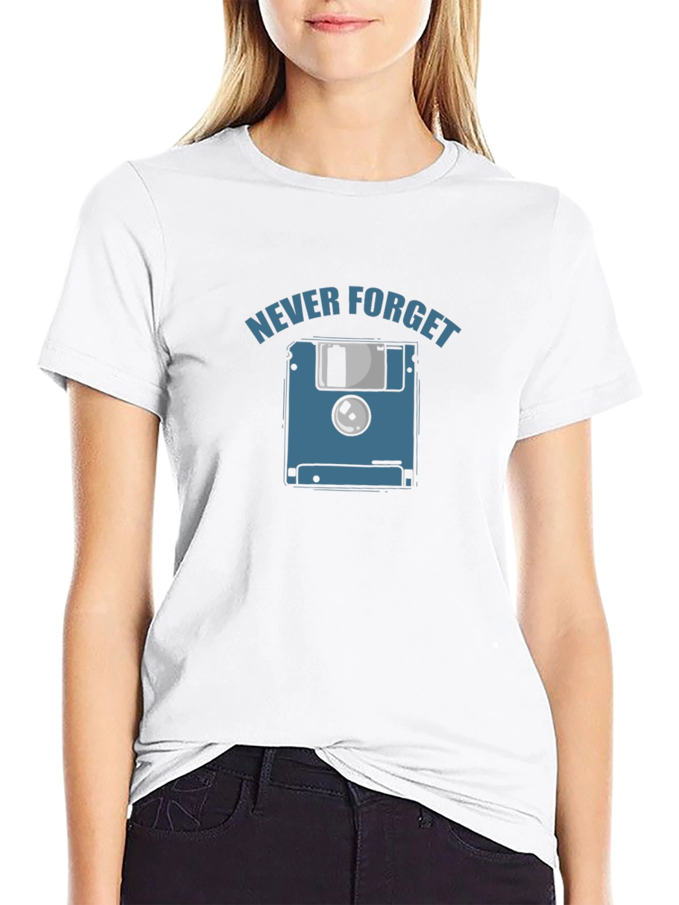 Retro Never Forget Floppy Disk Graphic Tee