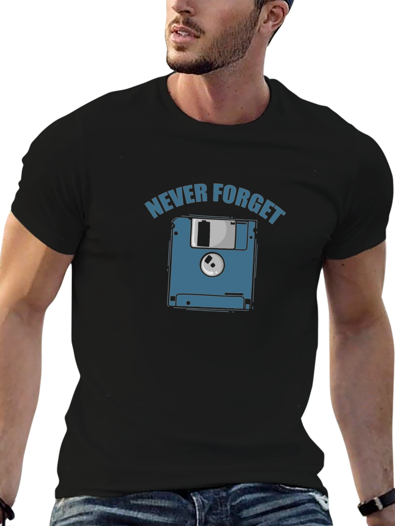 Retro Never Forget Floppy Disk Graphic Tee