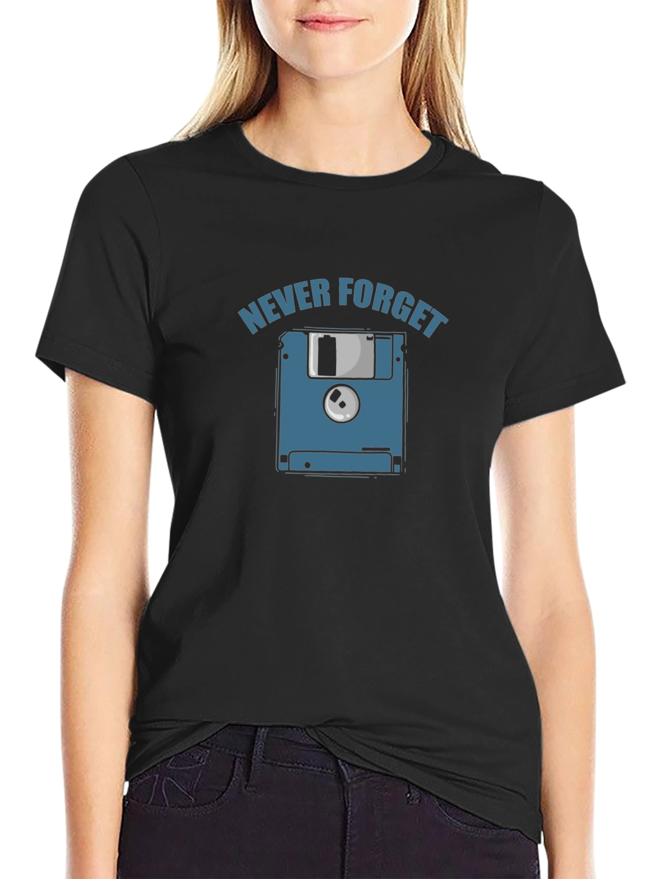 Retro Never Forget Floppy Disk Graphic Tee