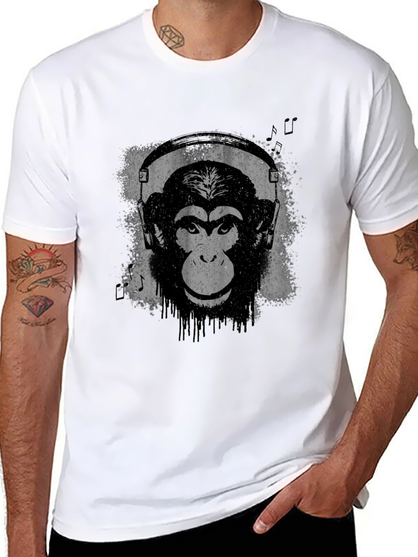 Monkey DJ Graphic Tee - Cool Casual Style
