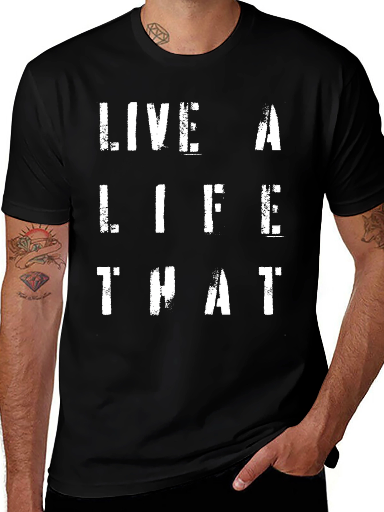 Live A Life That T-Shirt - Black