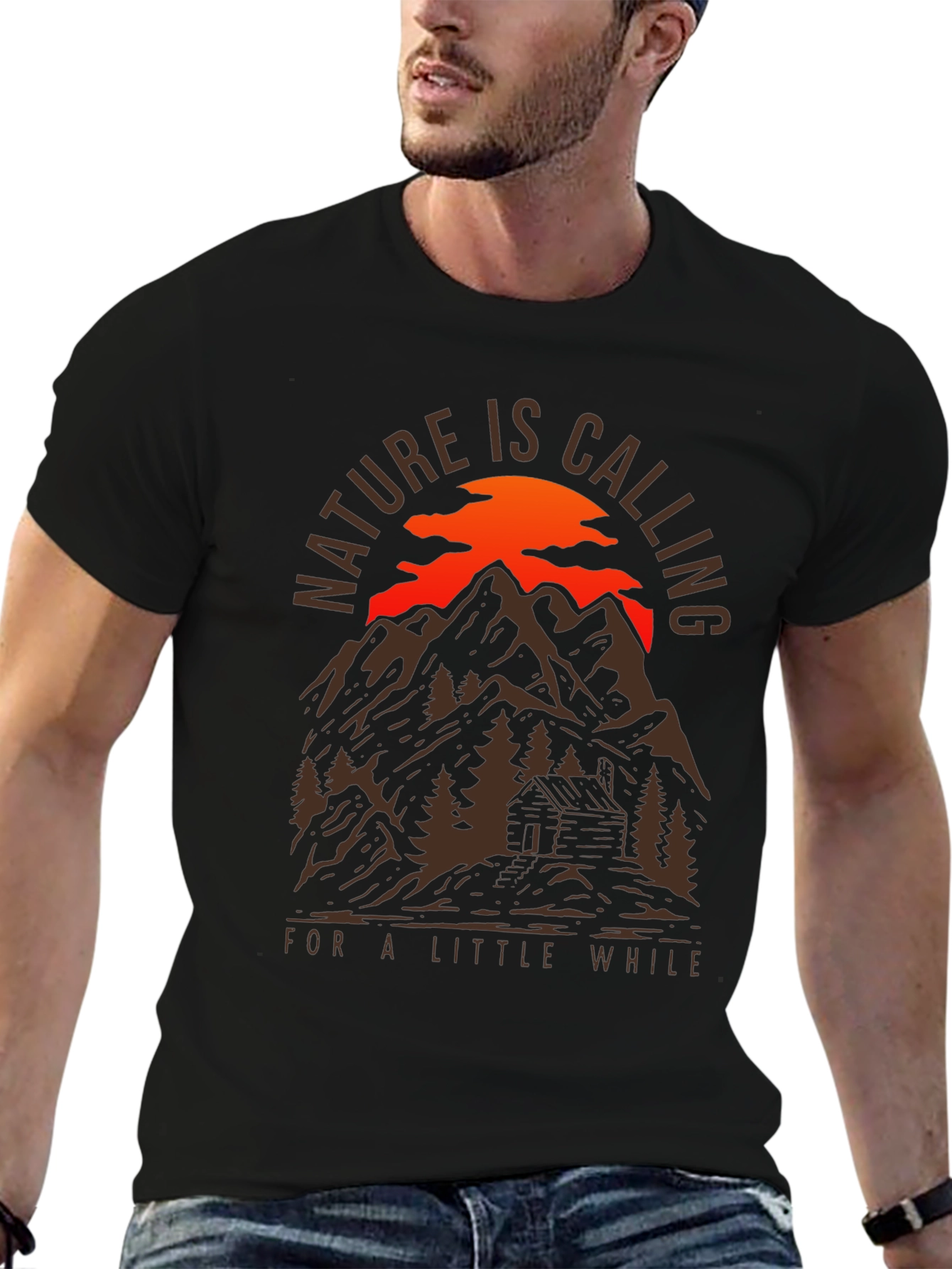 Nature Calling Mountain Cabin T-Shirt