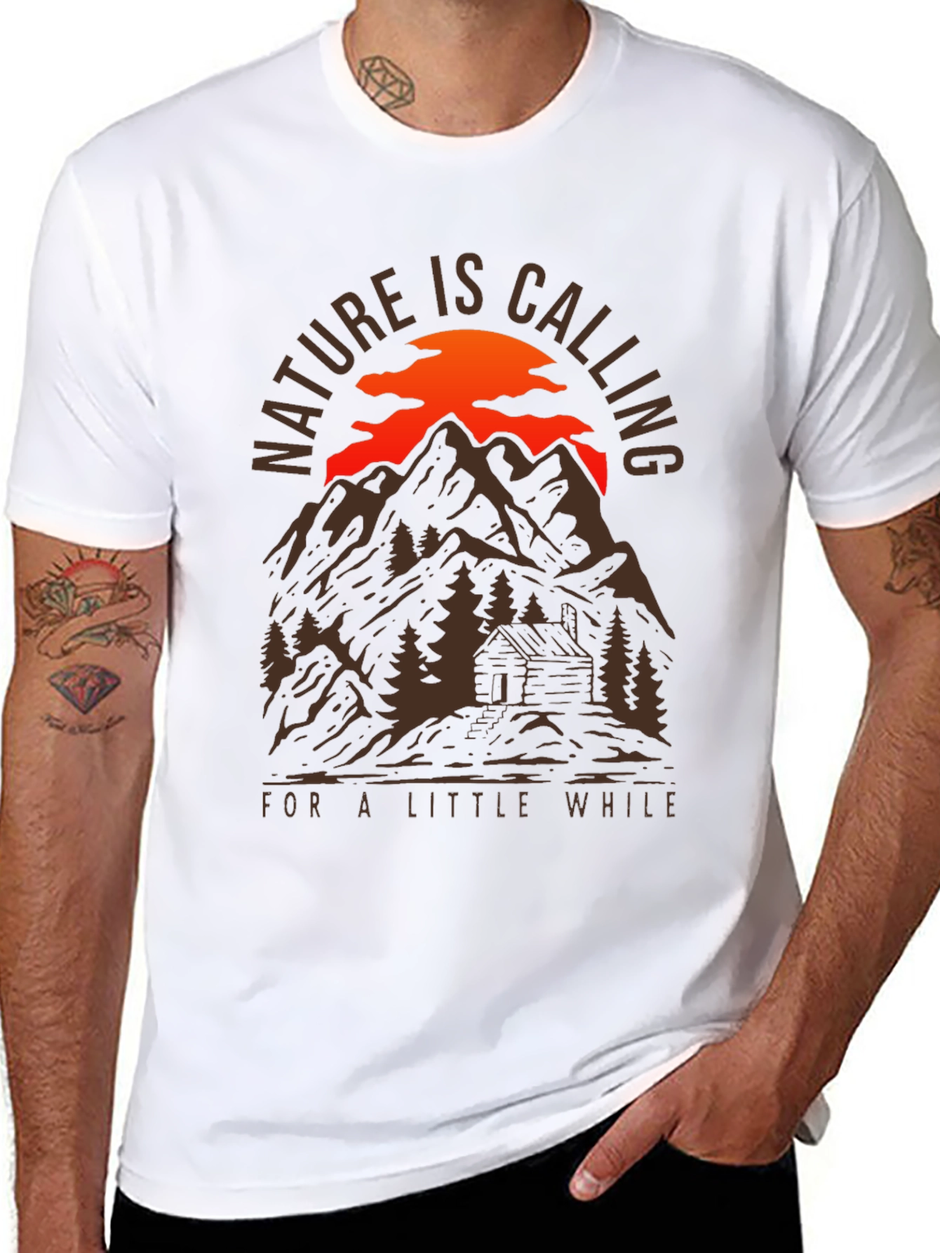 Nature Calling Mountain Cabin T-Shirt