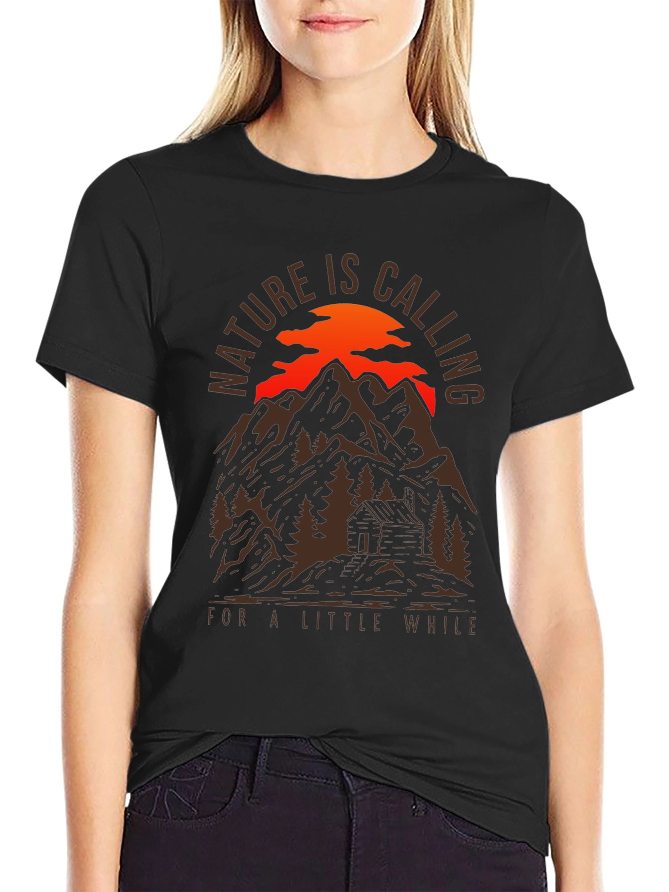 Nature Calling Mountain Cabin T-Shirt