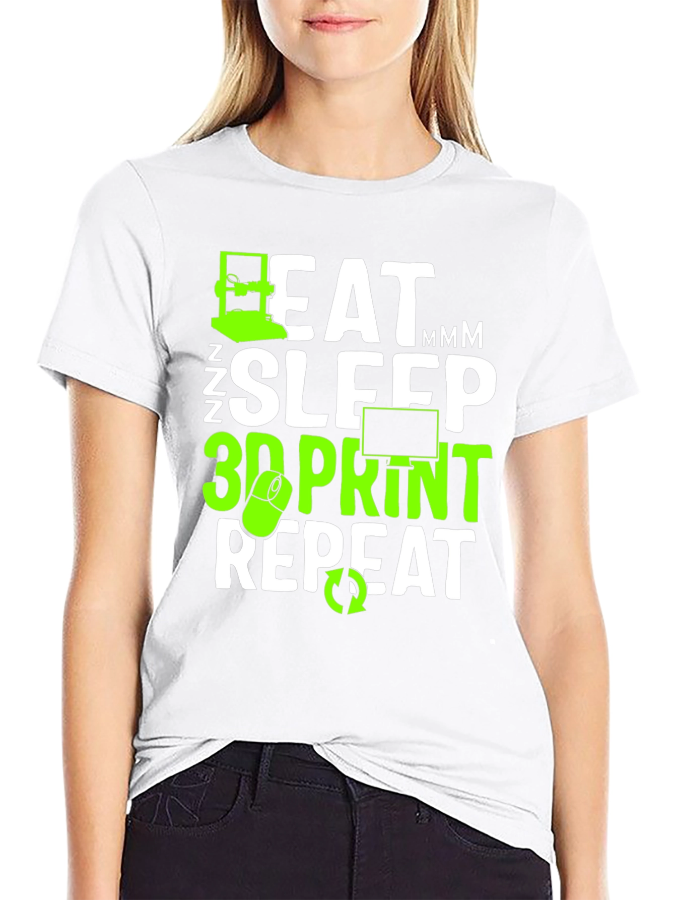 Eat Sleep 3D Print Repeat T-Shirt
