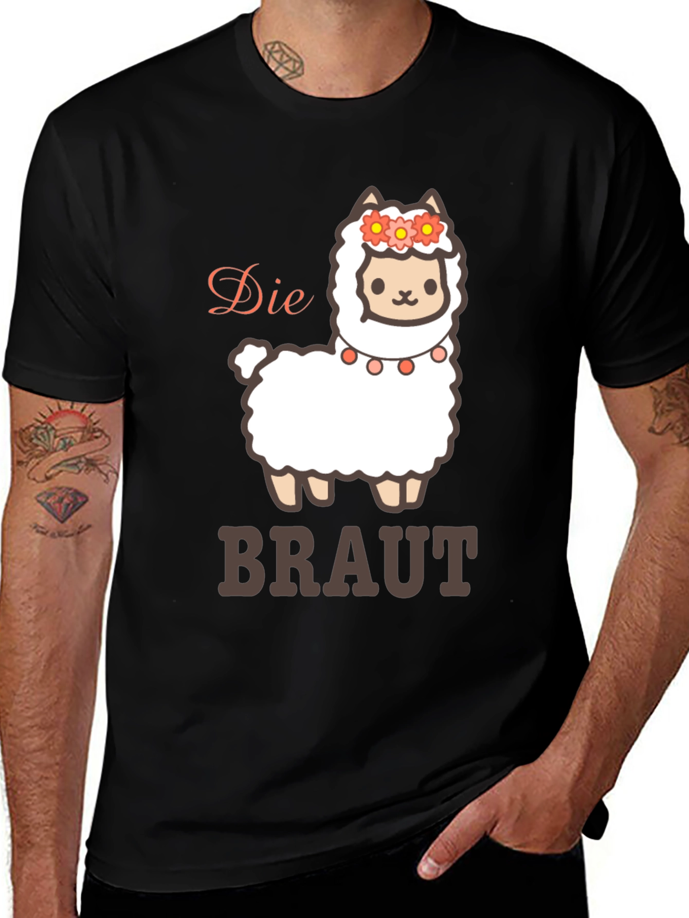 Die Braut Llama T-Shirt - Brides Cute Alpaca Tee