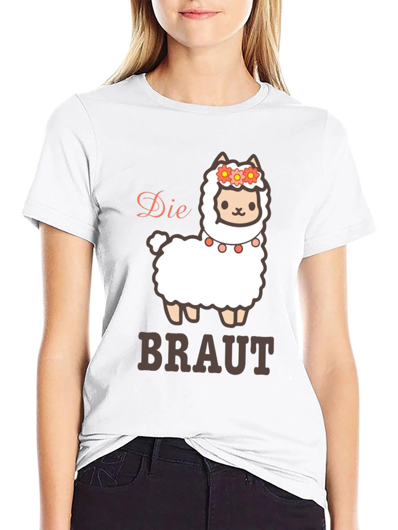 Die Braut Llama T-Shirt - Brides Cute Alpaca Tee